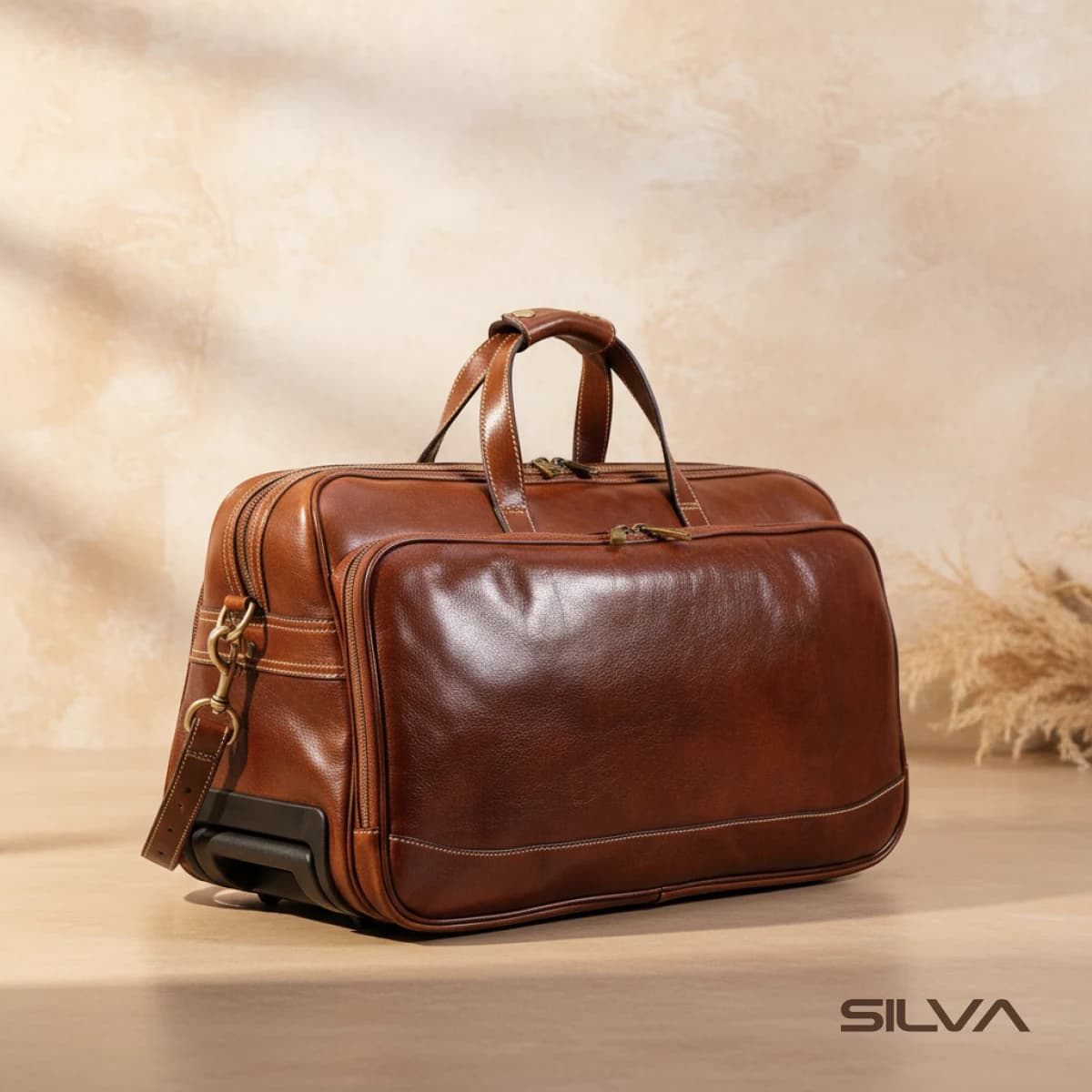ساک مسافرتی چرم طبیعی مدل Travel Bag 35 | سیلوا چرم
