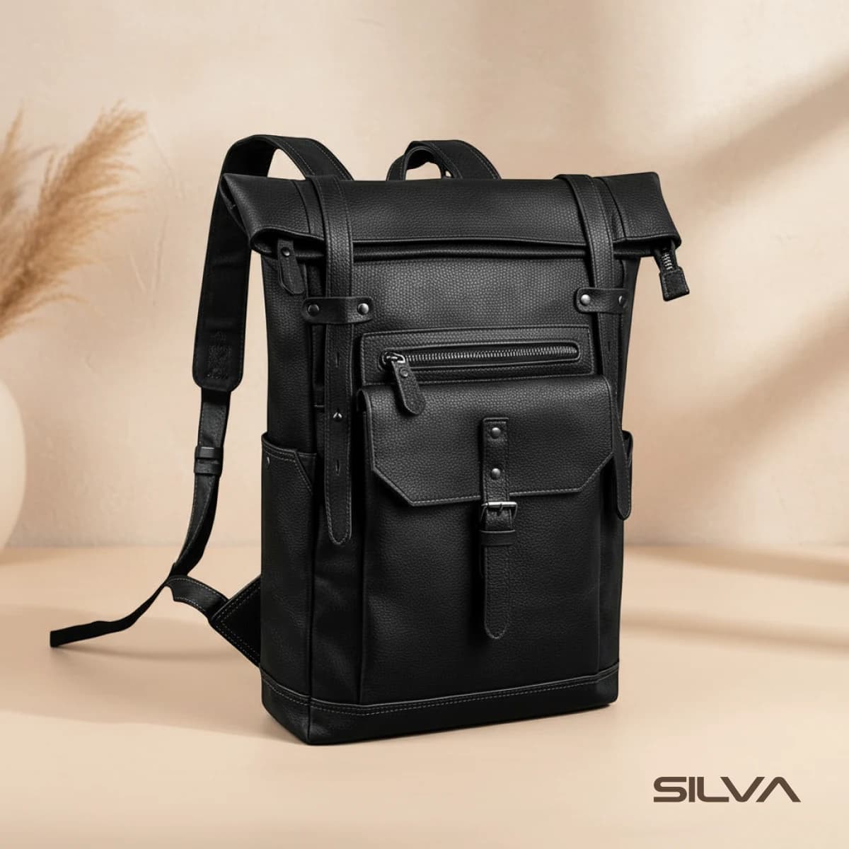 کوله پشتی چرم طبیعی مدل Back Pack 41 | سیلوا چرم