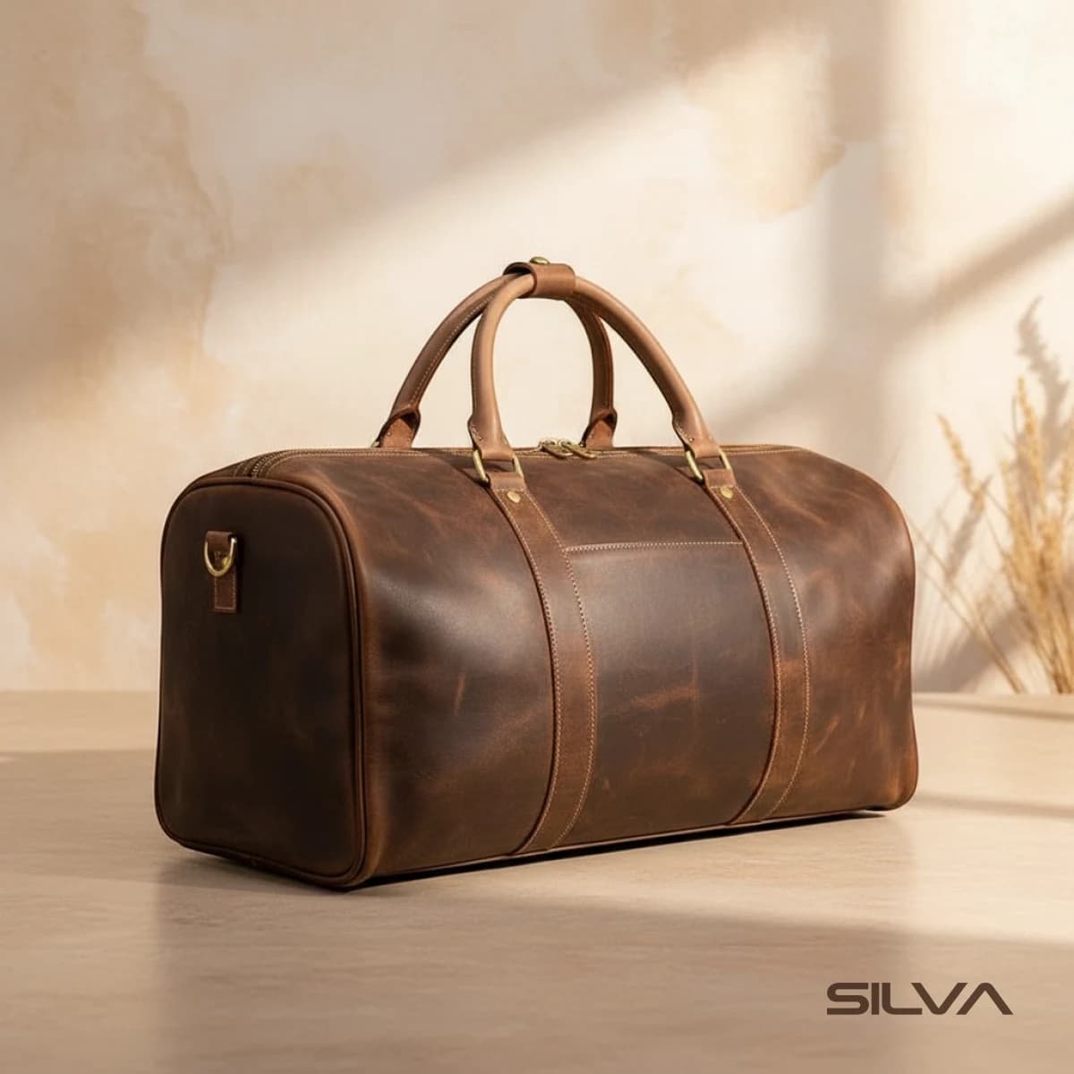 ساک مسافرتی چرم طبیعی مدل Travel Bag 34 | سیلوا چرم