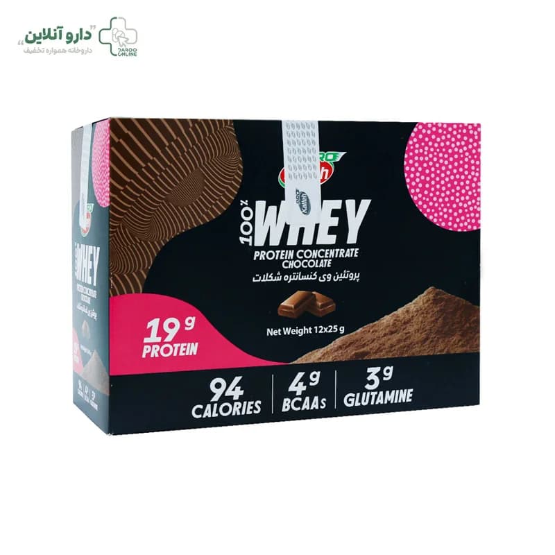 ساشه پروتئین وی شکلات 25 * 12 کاله