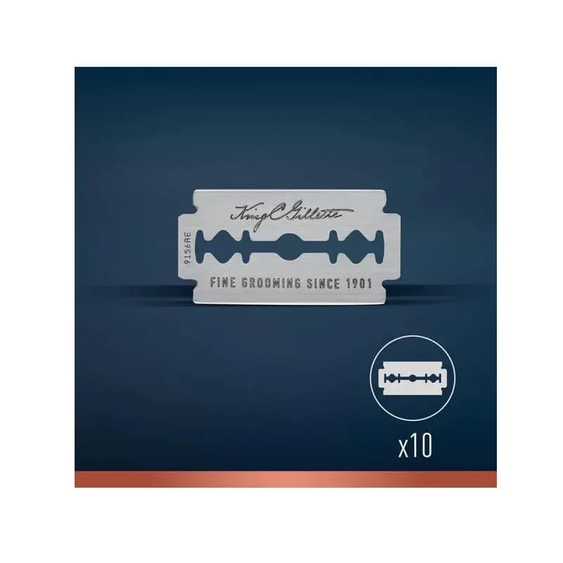 تیغ یدک ژیلت مدل King.C Double Edge بسته 10 عددی — تصویر ۲
