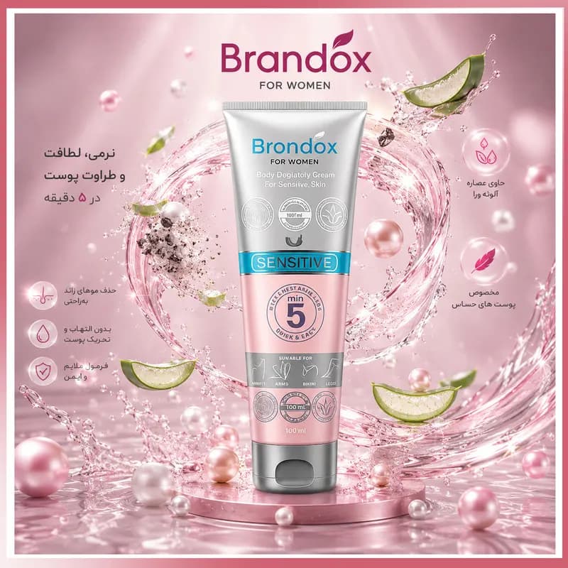 کرم موبر براندوکس مدل Depilatory-W با حجم 100 میلی لیتر مجموعه 2 عددی — تصویر ۴