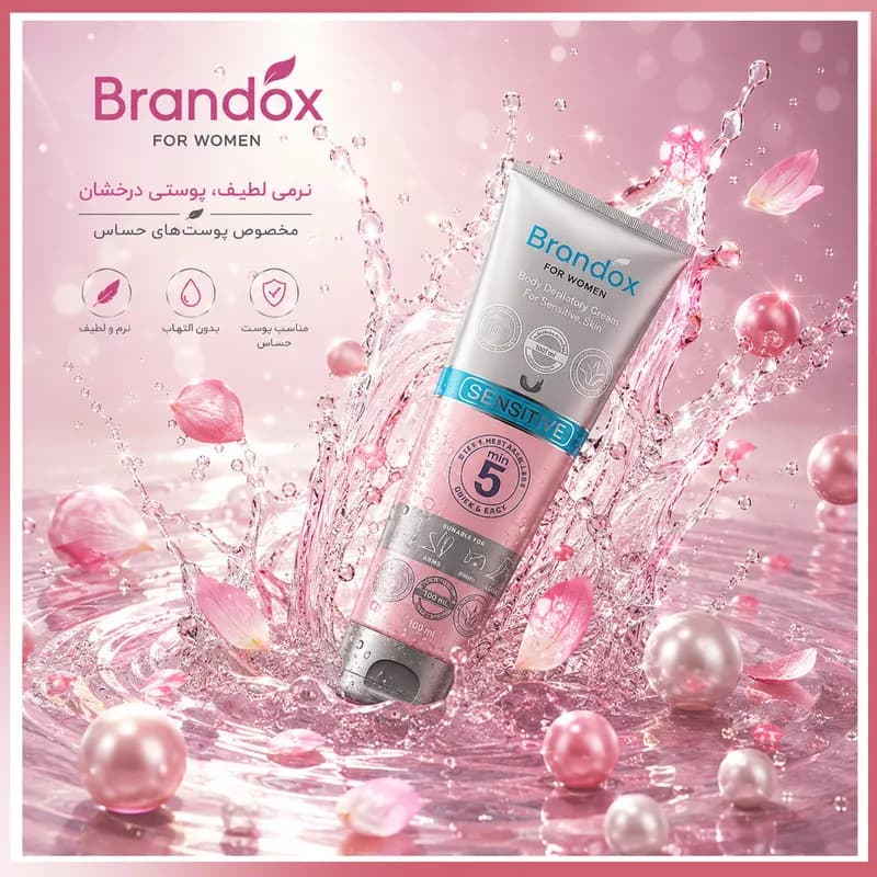 کرم موبر براندوکس مدل Depilatory-W با حجم 100 میلی لیتر مجموعه 2 عددی — تصویر ۳