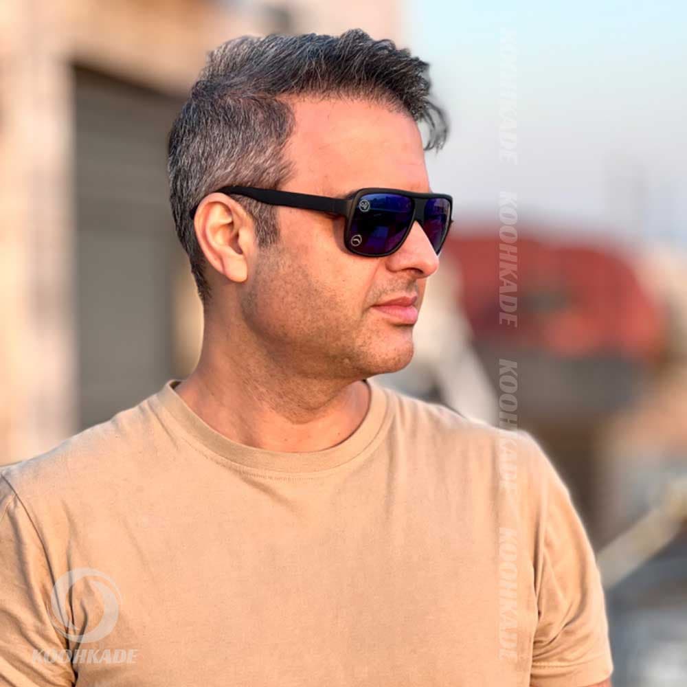 عینک ورزشی حرفه ای BEELINE Blue BLack کد 540 — تصویر ۴