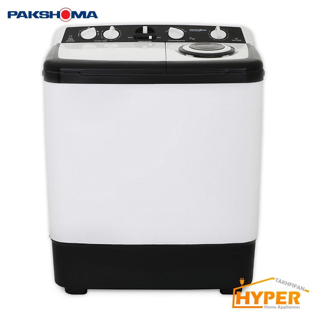ماشین لباسشویی دوقلو پاکشوما Pakshoma PWT-7044 KJ سفید 7 کیلویی
