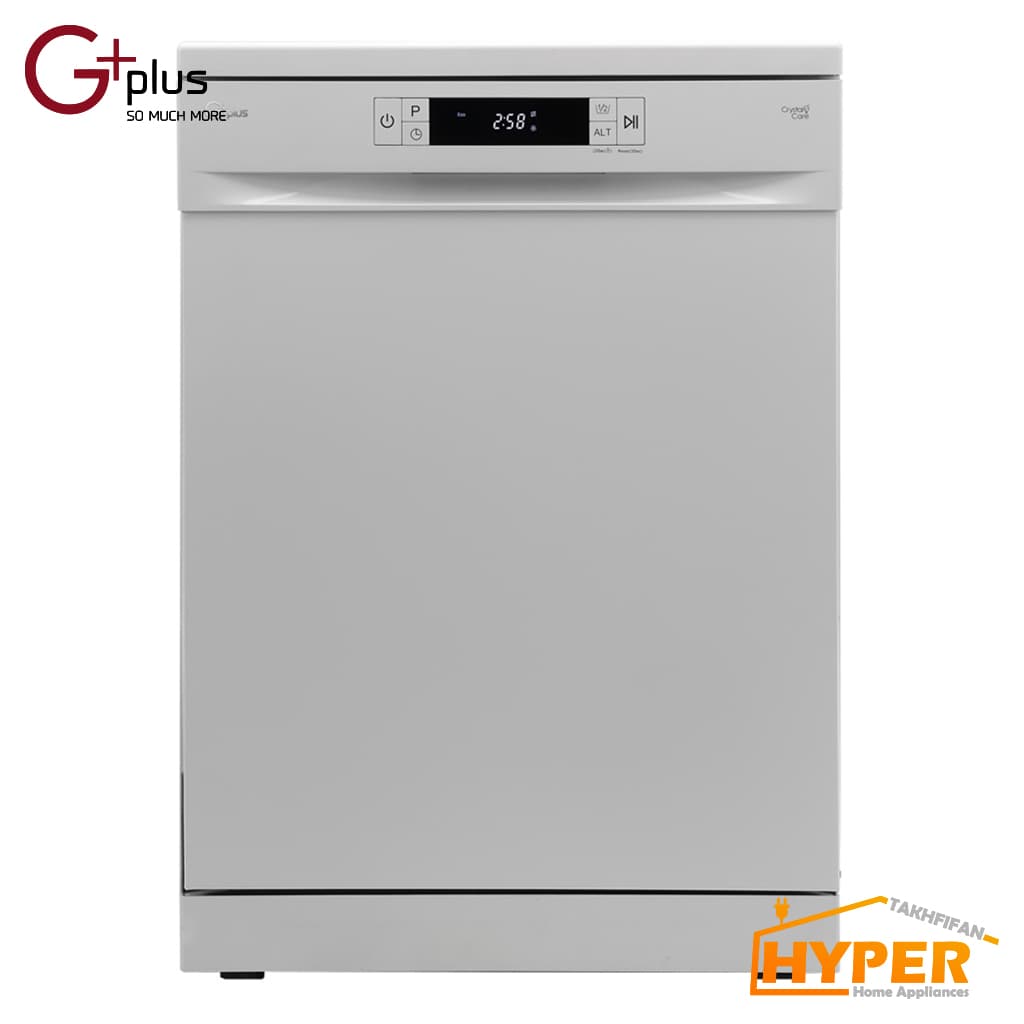 ماشین ظرفشویی جی پلاس GDW-L463W سفید 14 نفره