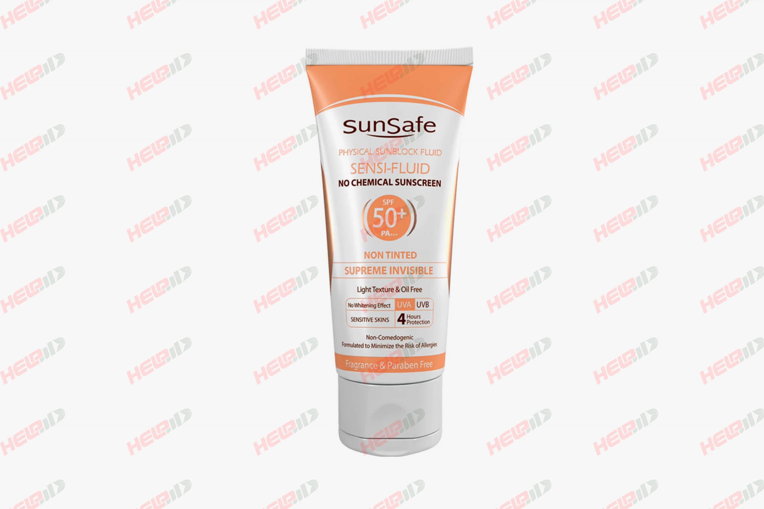 کرم سان سیف فلوئید ضد آفتاب فیزیکال SPF50