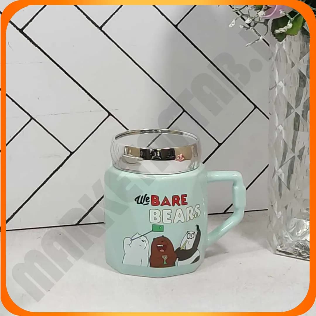ماگ 8 ضلعی درب آینه ای طرح جور