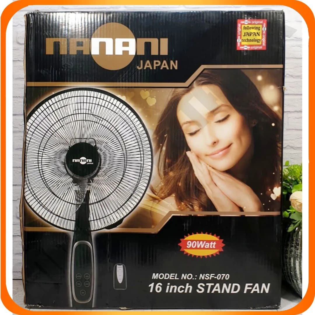 پنکه ایستاده 16 اینچی مشکی nanani NSF-070 نانانی