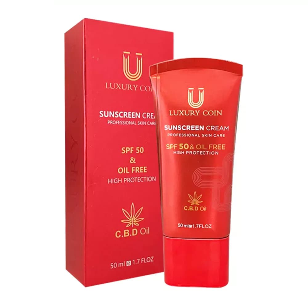 کرم ضد آفتاب SPF 50 لاکچری کوین حجم 50 میلی لیتر