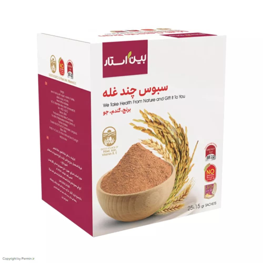 سبوس چند غله بین استار – 25 ساشه 15 گرمی — تصویر ۳