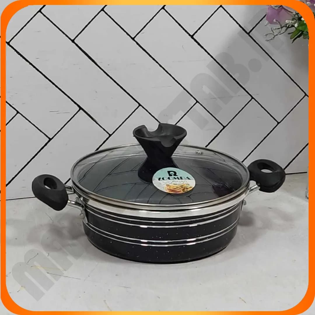 تابه تک سایز 18 دودسته با درب زومبا