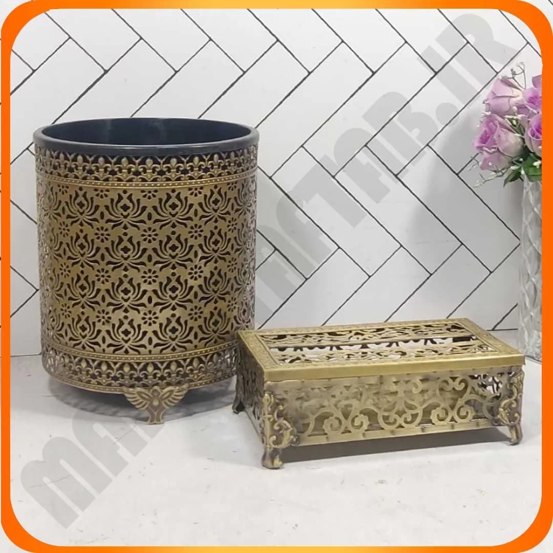 سطل و دستمال گرد نیزه ای آنتیک زومبا