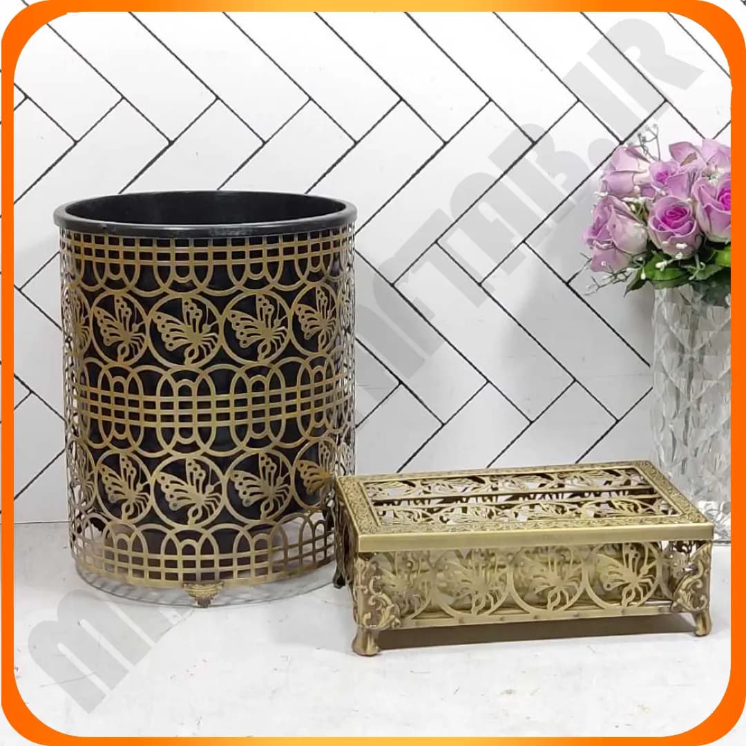 سطل و دستمال گرد پروانه ای آنتیک زومبا