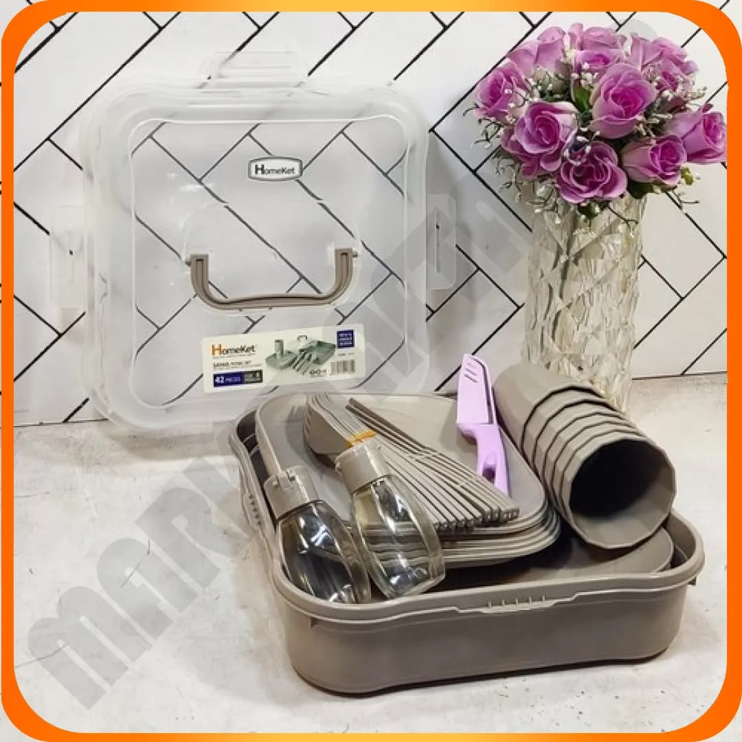 3552 سرویس مسافرتی سانیا 42 پارچه (6 نفره) موکا هومکت
