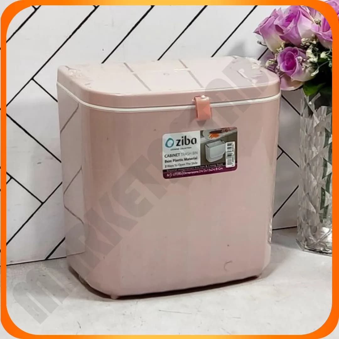 سطل کابینتی نویان 36343 صورتی کرپ زیباسازان