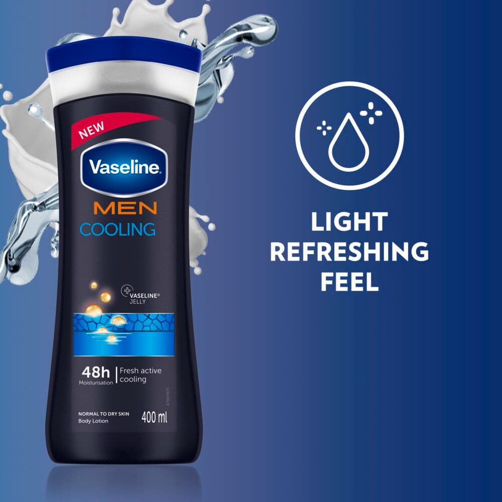 لوسیون بدن وازلین مردانه مدل COOLING حجم ۴۰۰ml — تصویر ۲