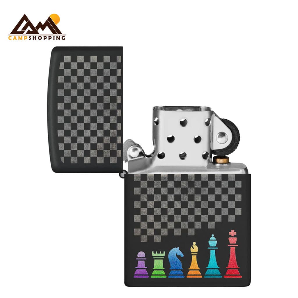 فندک زیپو طرح CHESS PIECES کد 48662 — تصویر ۲