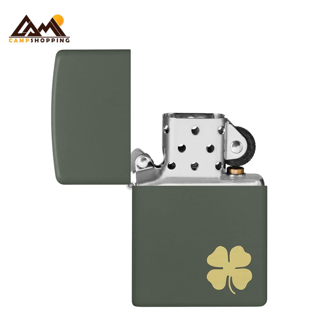 فندک زیپو طرح FOUR LEAF CLOVER کد 49796 — تصویر ۲