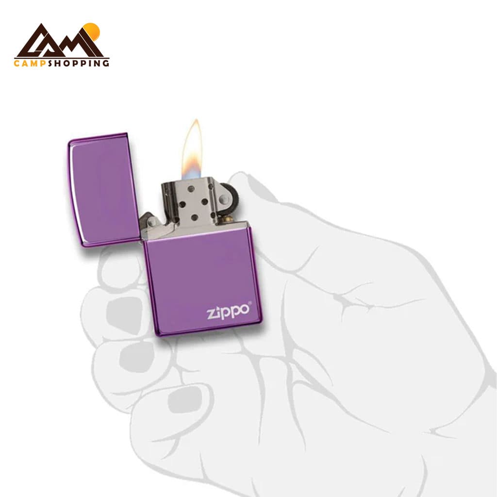 فندک زیپو طرح CLASSIC HIGH POLISH PURPLE کد 24747ZL — تصویر ۴