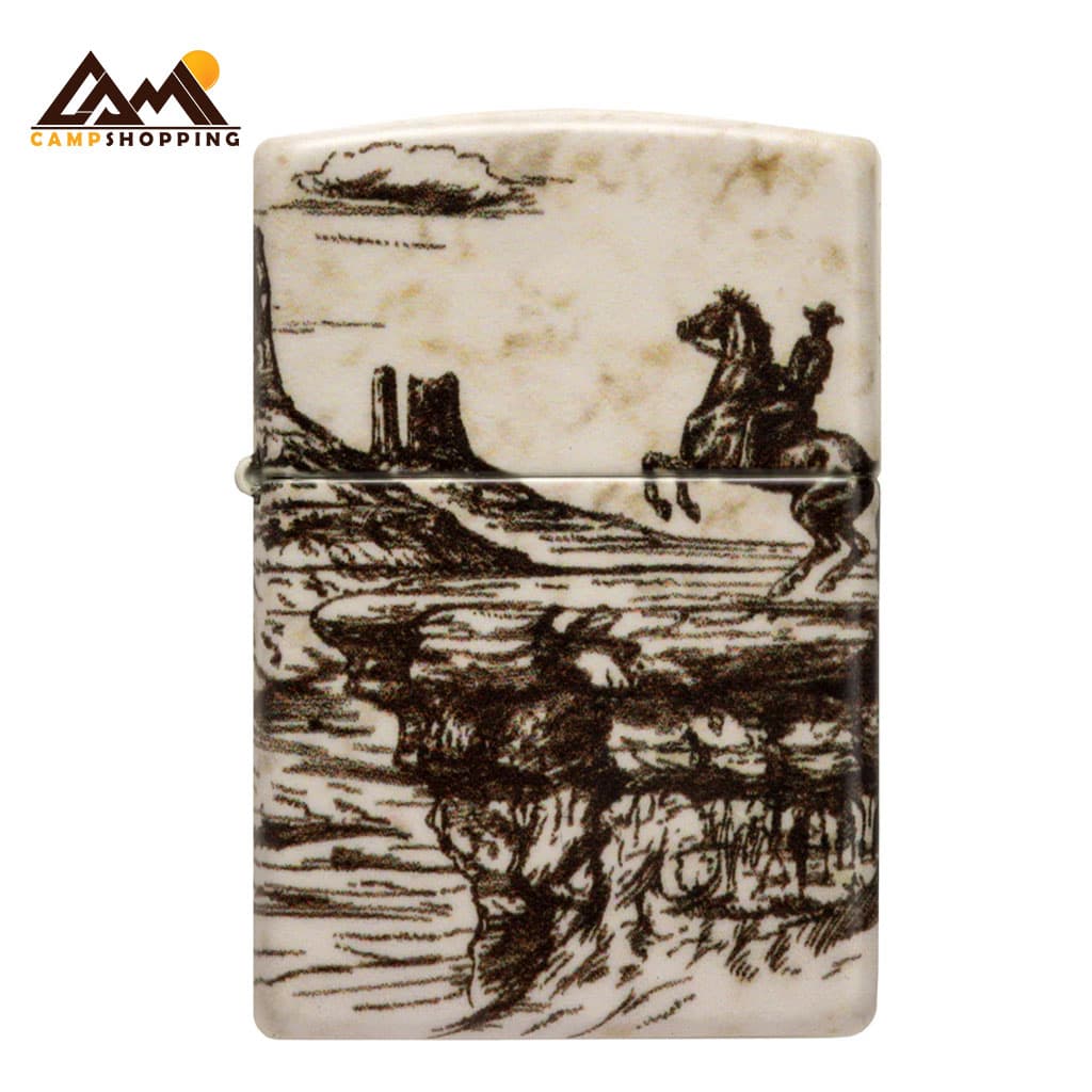 فندک زیپو طرح WILD WEST SCENE کد 48518 — تصویر ۳
