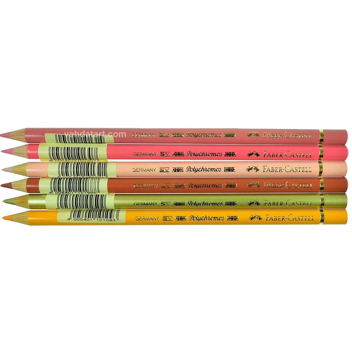 مداد رنگی فابر کاستل مدل Polychromos طیف پوست مجموعه 6 عددی