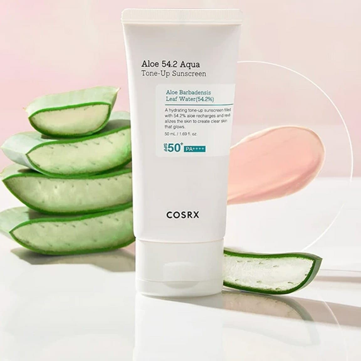 کرم ضد آفتاب رنگی SPF50 مدل ALOE 54.2 AQUA حجم ۵۰ml — تصویر ۱۲