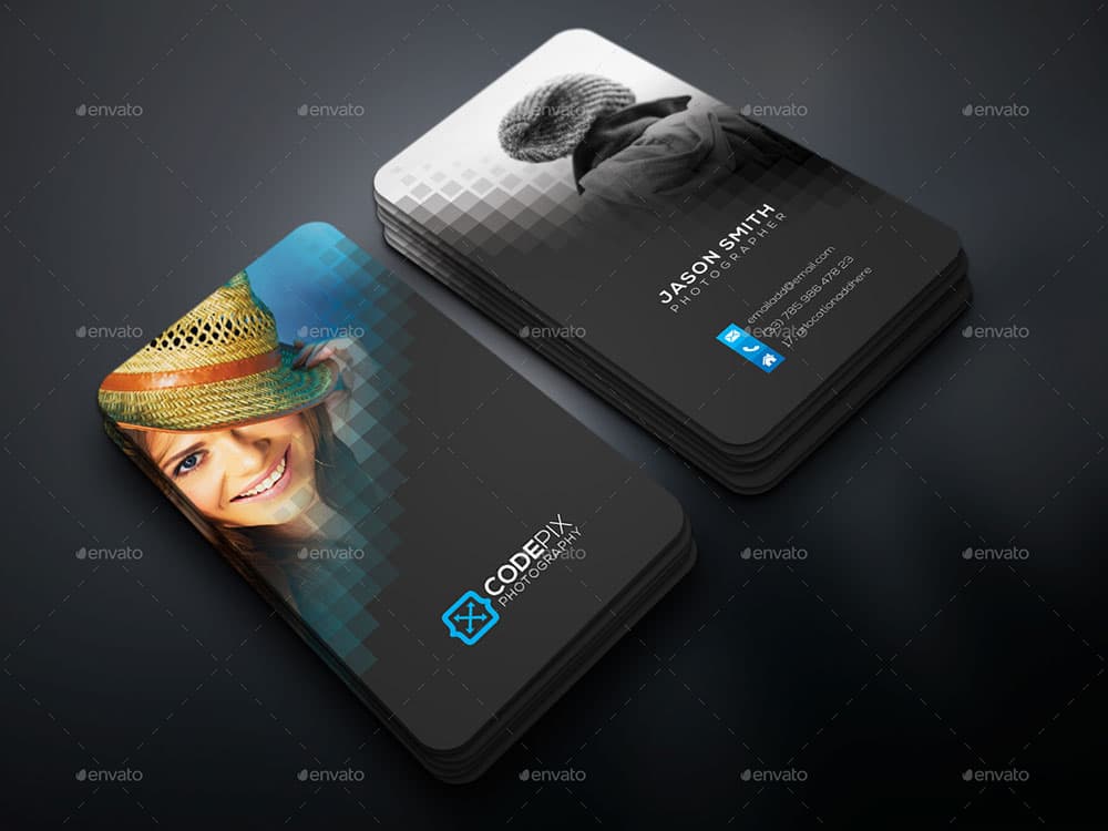 دانلود 4 طرح کارت ویزیت حرفه ای مشکی Business Cards — تصویر ۴