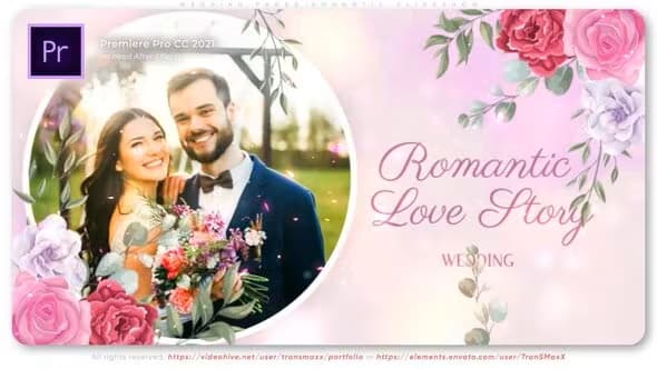پروژه پریمیر اسلایدشوی عاشقانه آلبوم عروسی Wedding Pages Romantic Slideshow