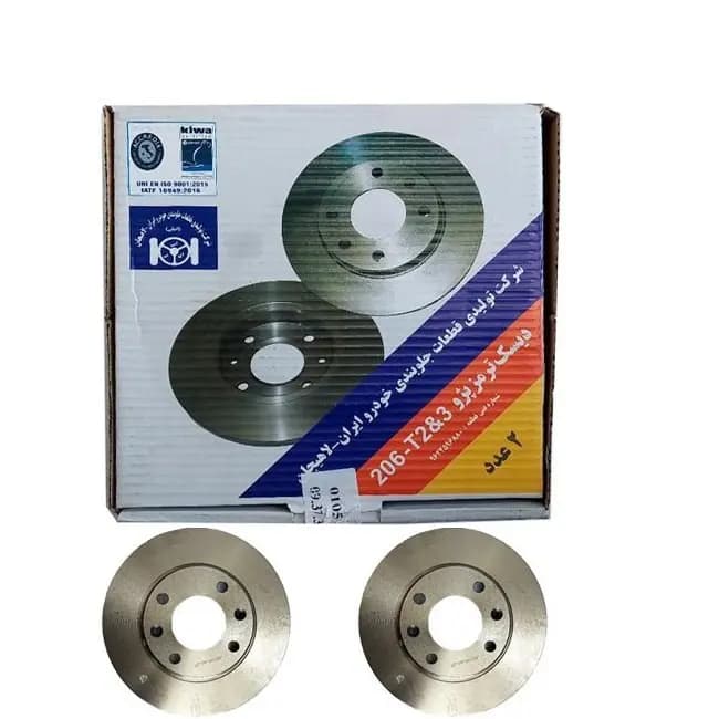 دیسک ترمز جلو پژو 206 تیپ 2 (TU3) لاهیجان