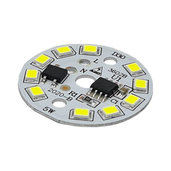DOB LED گرد مهتابی 220V 5W با درایور (۲۲۰ ولت ۵ وات)