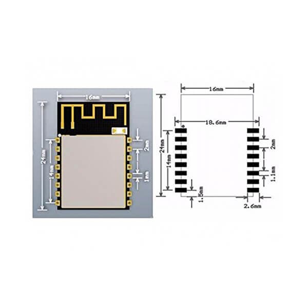 ماژول WIFI وای فای مدل ESP8266-12S — تصویر ۲