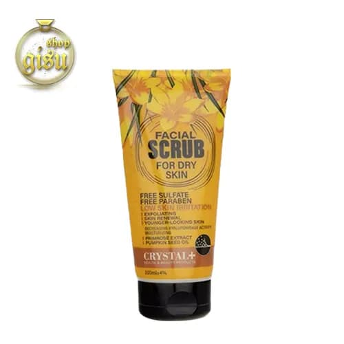 اسکراب صورت کریستال پلاس مناسب پوست خشک – حجم 200 میلی لیتر
