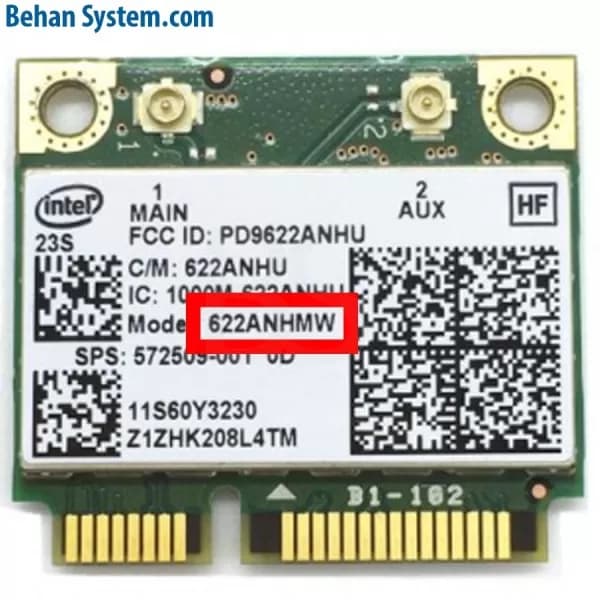 کارت وایرلس لپ تاپ مدل 622ANHMW