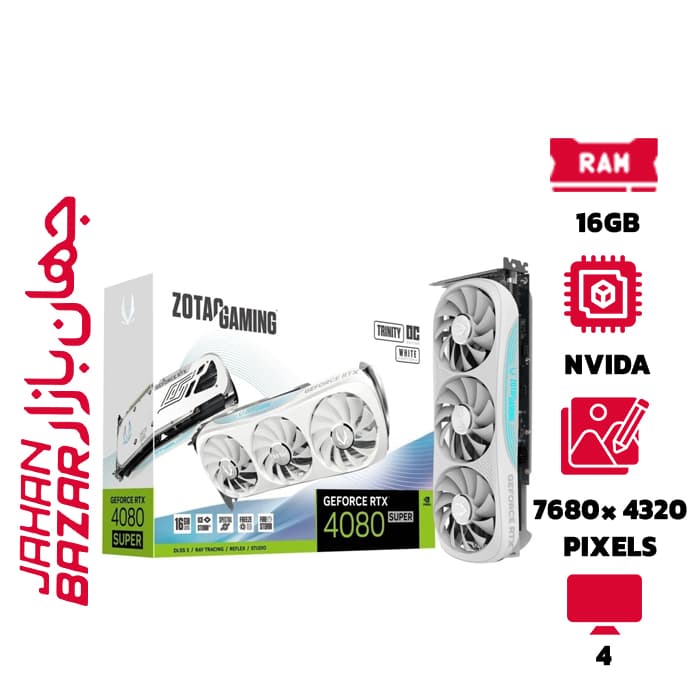 کارت گرافیک زوتاک GeForce RTX 4080 SUPER Trinity OC White Edition 16GB