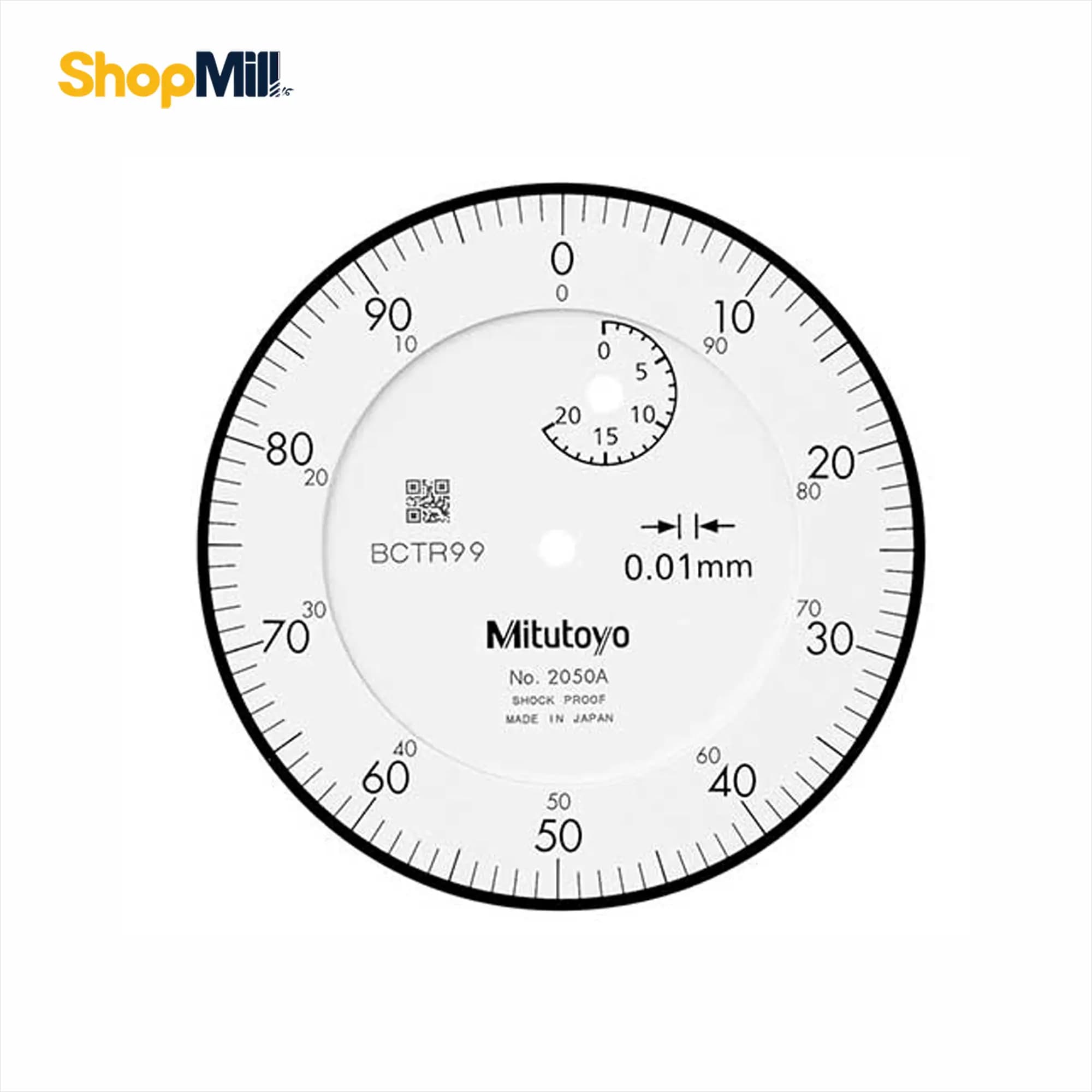 ساعت اندیکاتور عقربهای میتوتویو (Mitutoyo) کورس 20 میلیمتر مدل 2050A — تصویر ۲