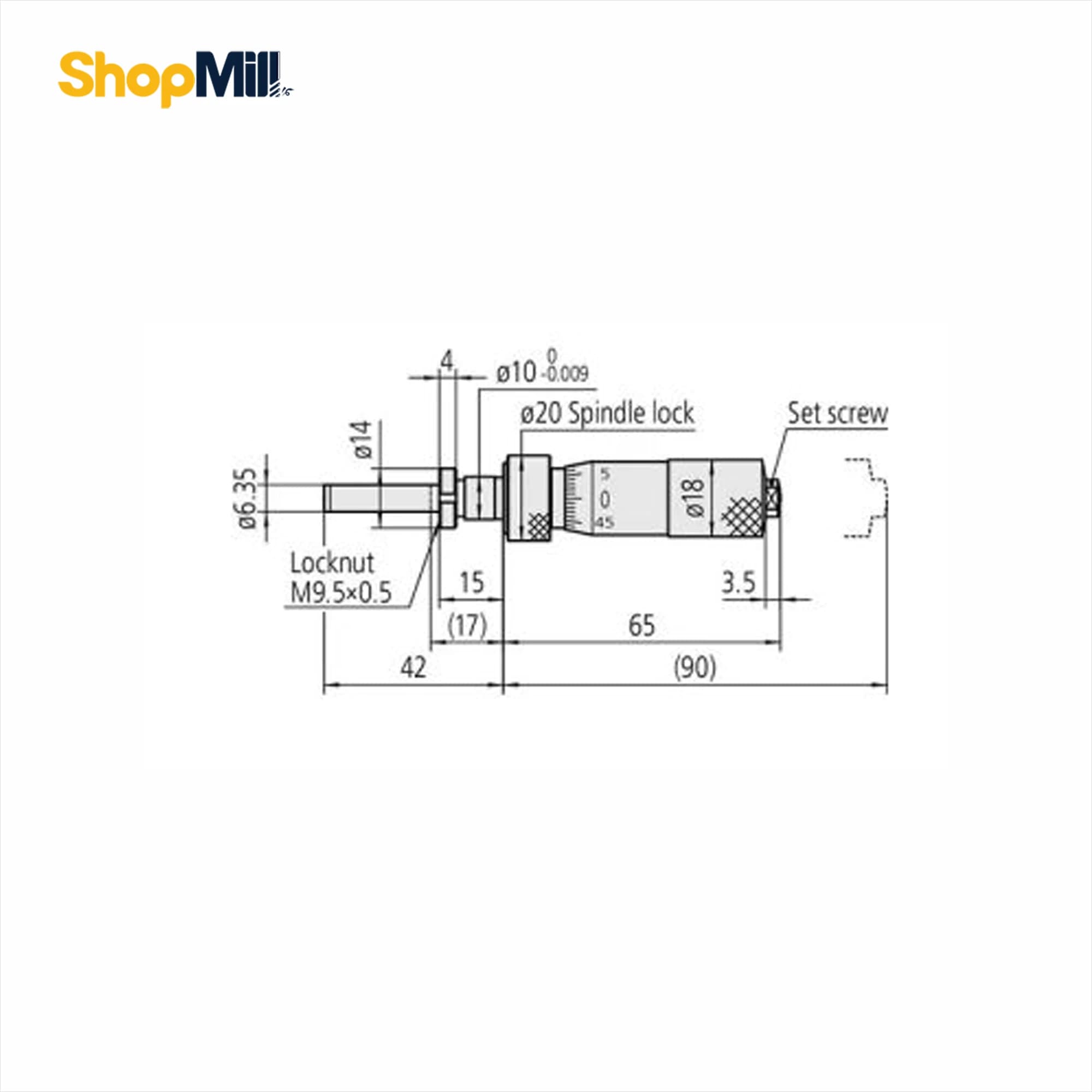 هد میکرومتر ساده میتوتویو (Mitutoyo) 0-25 میلیمتر مدل 212-150 — تصویر ۳