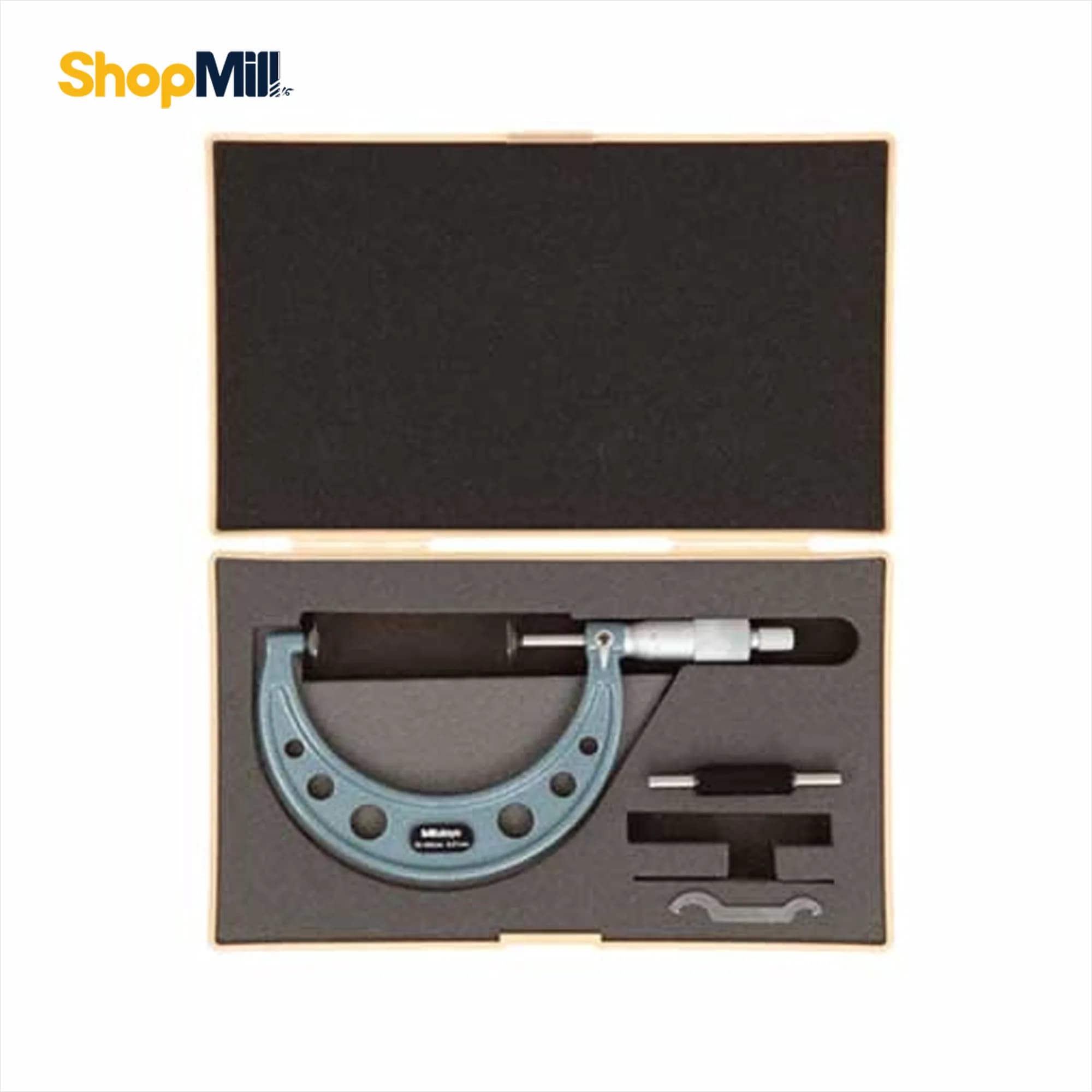 میکرومتر ساده میتوتویو (Mitutoyo) فک بشقابی 75-50 میلی‌متر مدل 103-123 — تصویر ۲