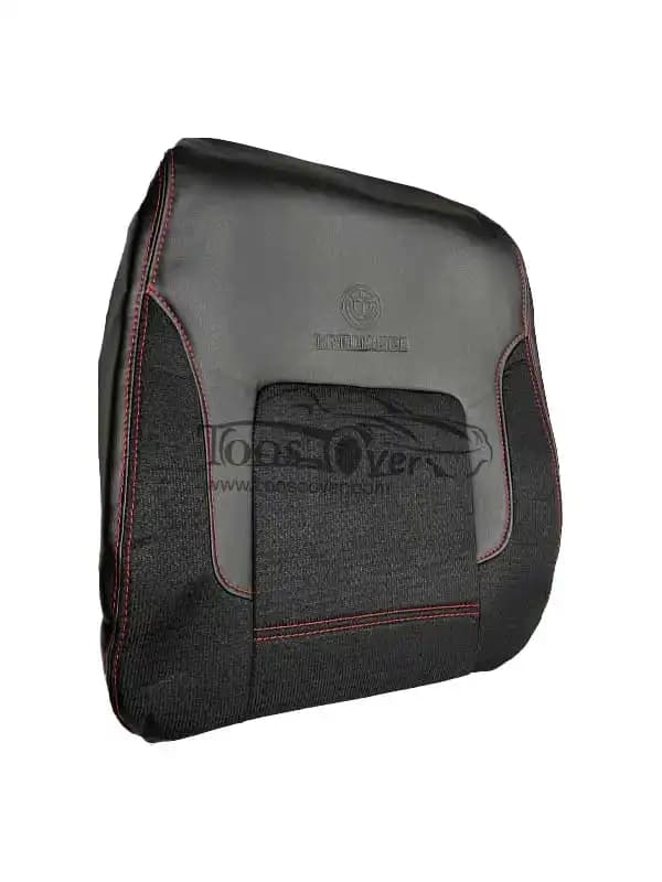 روکش صندلی خودرو برلیانس 320-330 چرم وسط پارچه مشکی دوخت قرمز – کد 1238 — تصویر ۲