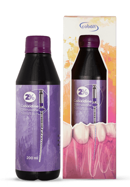 محلول شست و شوی کانال کلرهگزیدین 2% کبالت Cobixidine Chlorhexidine