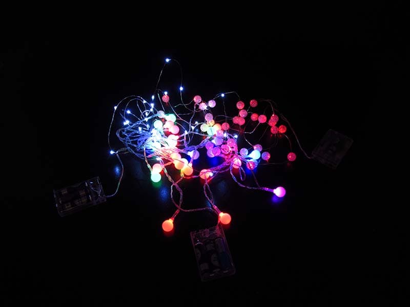 ریسه LED بزرگ چشمکزن باطری مدل0103