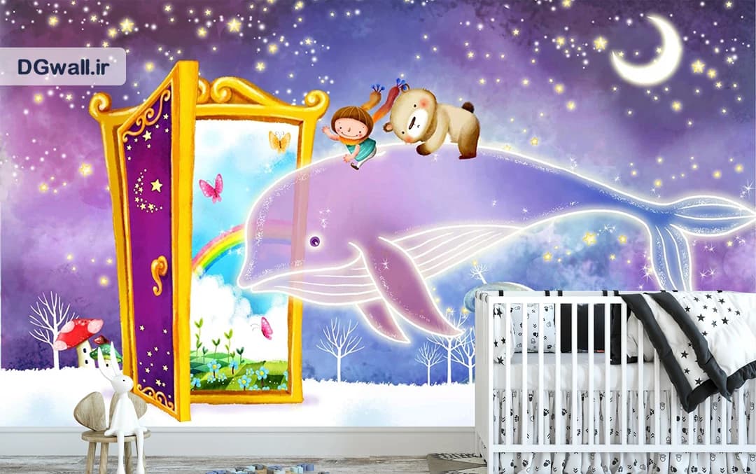 پوستر دیواری کودک وال آبی فانتزی B0656