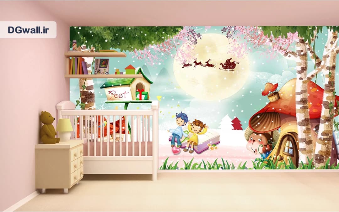 پوستر دیواری کودک جنگل فانتزی B0655
