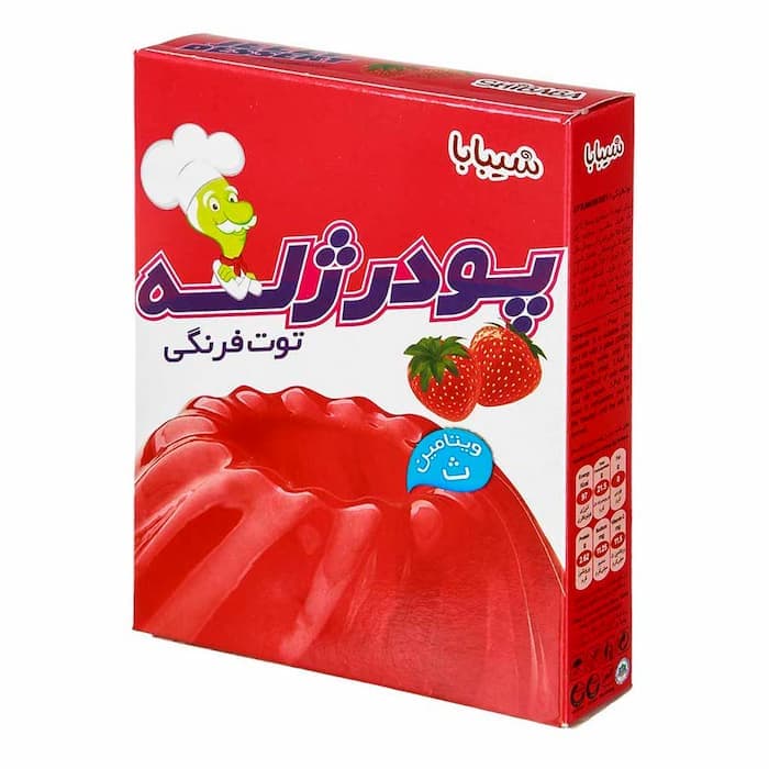 پودر ژله توت فرنگی شیبابا – 100 گرم