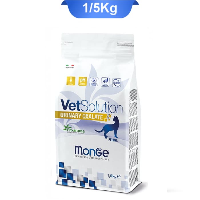 غذای خشک گربه مونژه یوریناری اگزالات طعم مرغ وزن 1.5 کیلوگرم Monge VetSolution Urinary Oxalate