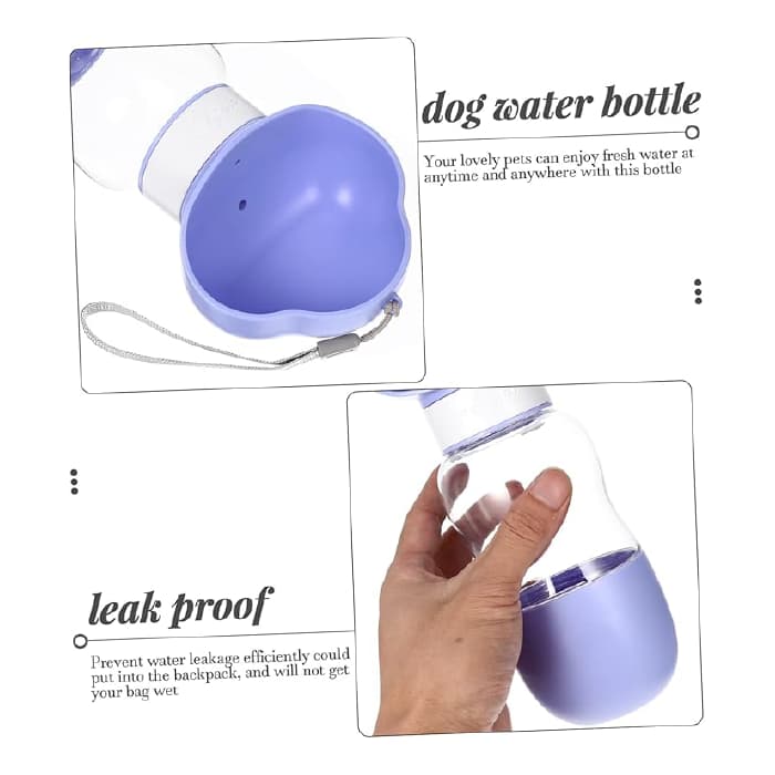 ظرف و قمقمه آب و غذا سگ و گربه پرتابل ابری ظرفیت 360 میلی لیتر Cloud Portable Water Bottle — تصویر ۳