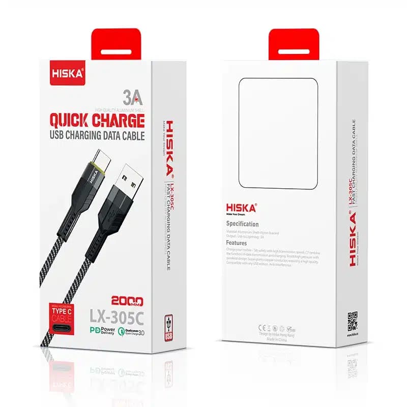 کابل تبدیل USB به TYPE-C هیسکا مدل LX-305C — تصویر ۳