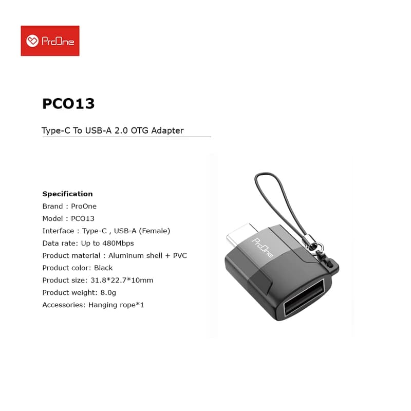 مبدل USB به USB -C پرووان مدل PCO13 — تصویر ۲