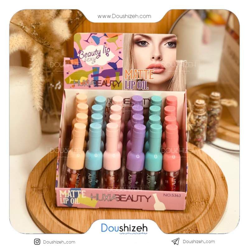 برق لب طرح شامپاین هوژیا بیوتی HUXIABeauty — تصویر ۲
