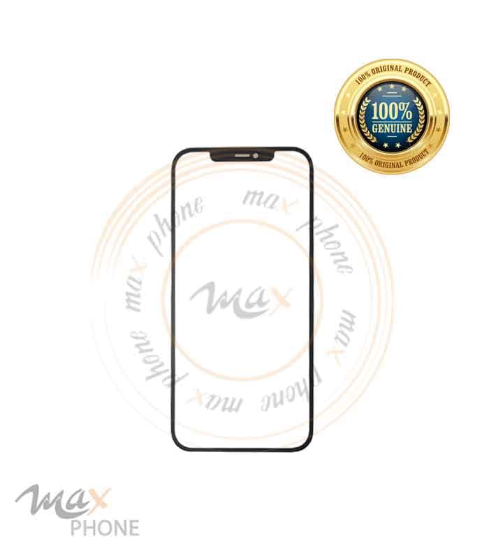 گلس تعمیراتی (گلس فنی) با oca و فریم آیفون 12 پرو مکس مشکی | glass 12 pro max